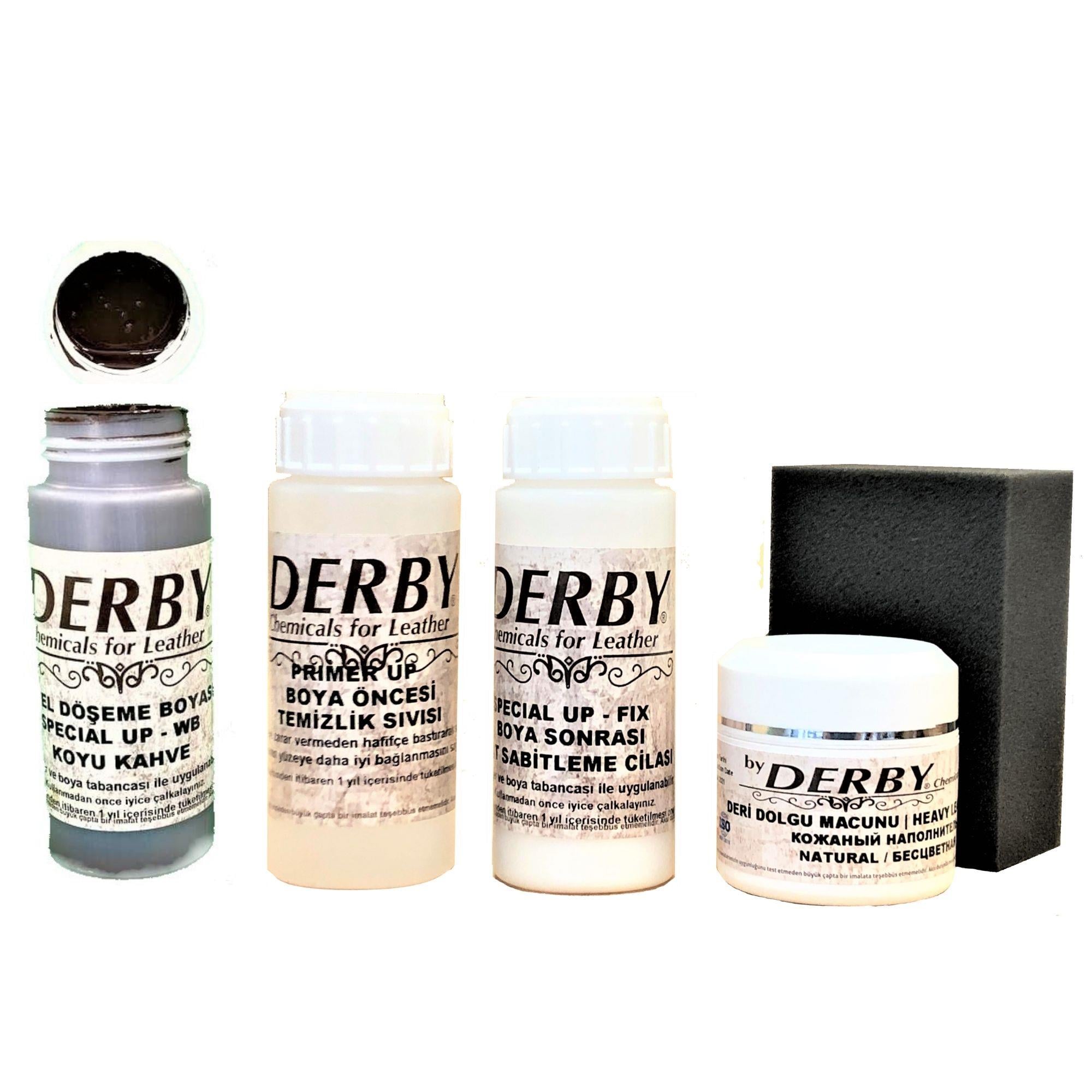 Derby Deri Boyama ve Bakım Seti - 4'lü Set