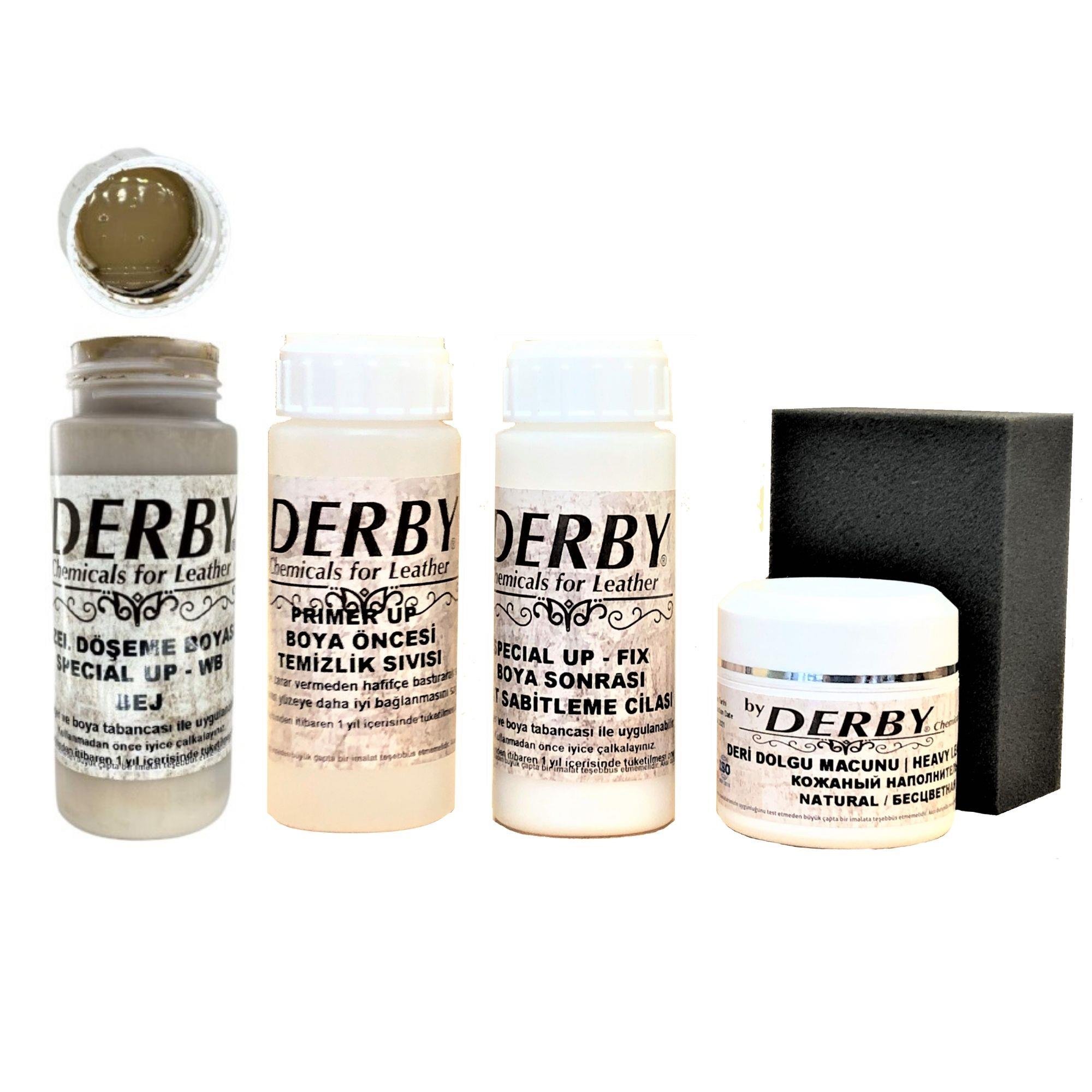 Derby Deri Boyama ve Bakım Seti - 4'lü Set