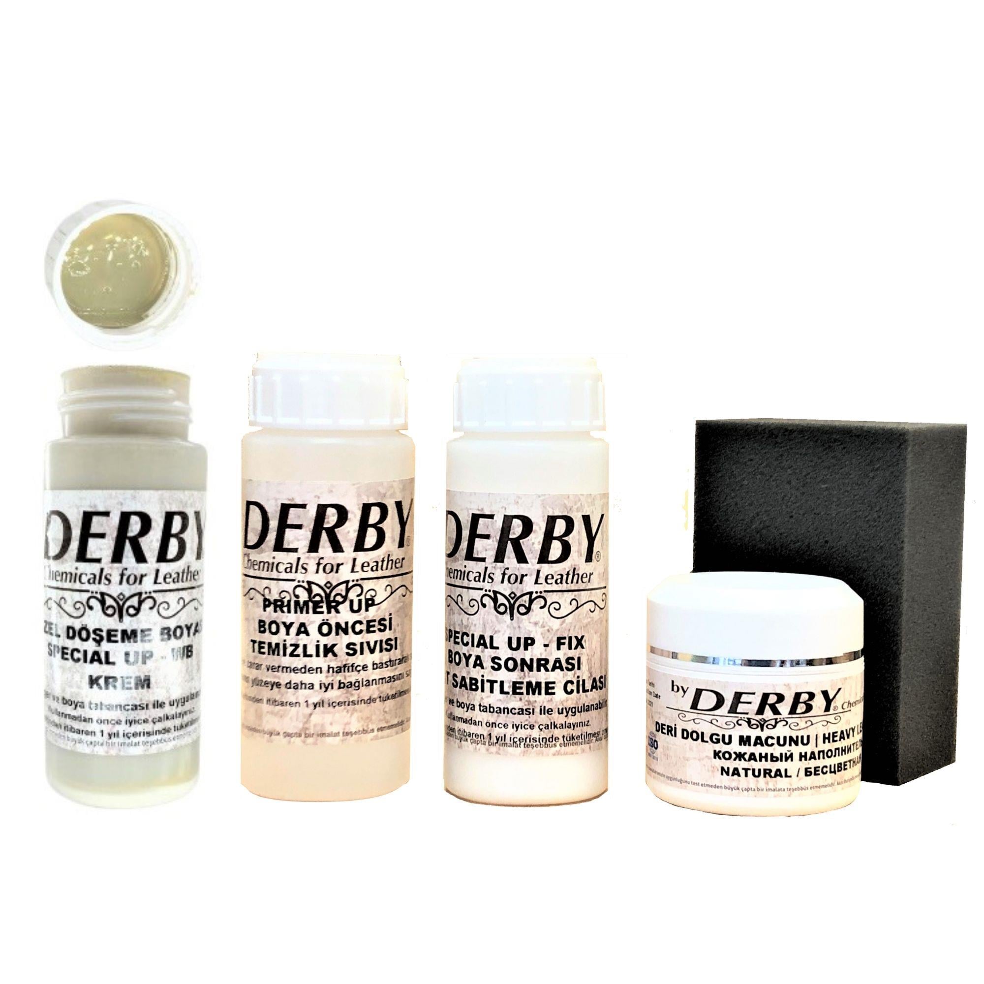 Derby Deri Boyama ve Bakım Seti - 4'lü Set