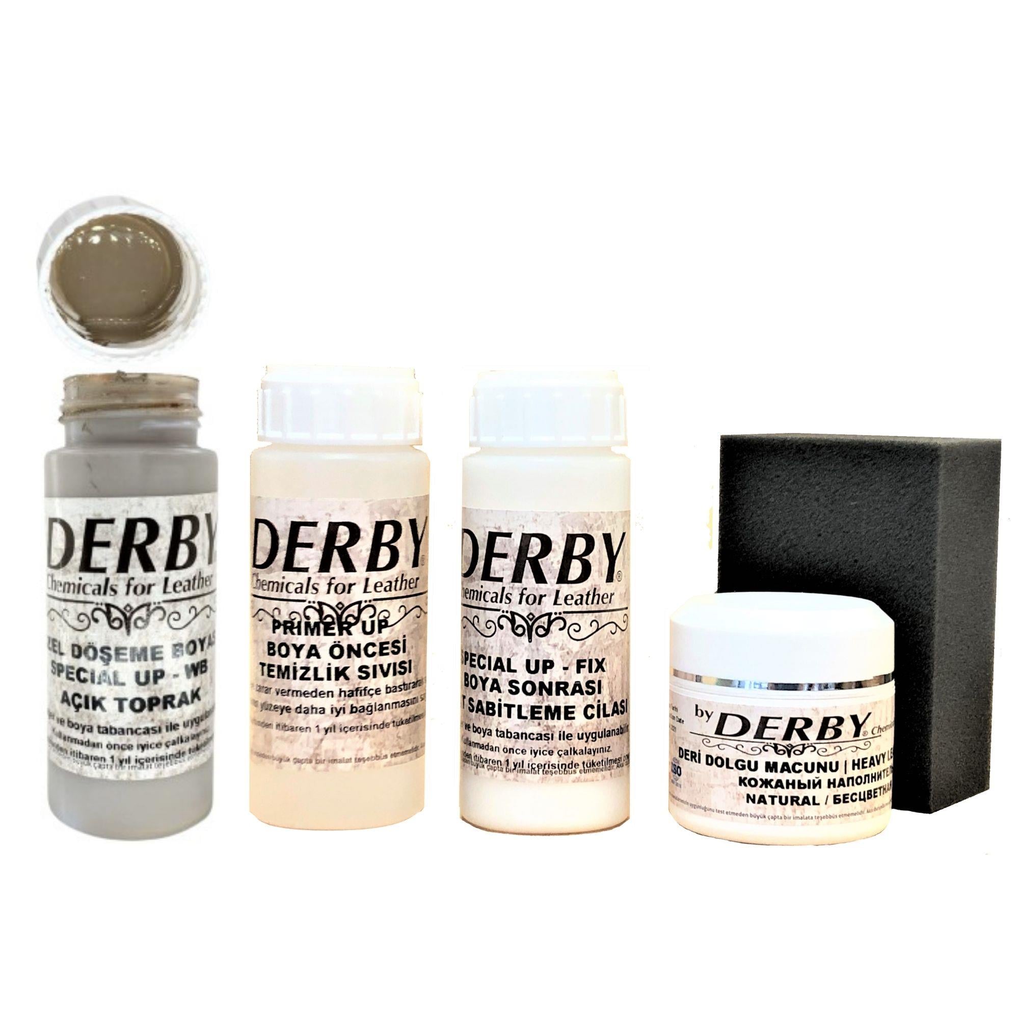 Derby Deri Boyama ve Bakım Seti - 4'lü Set
