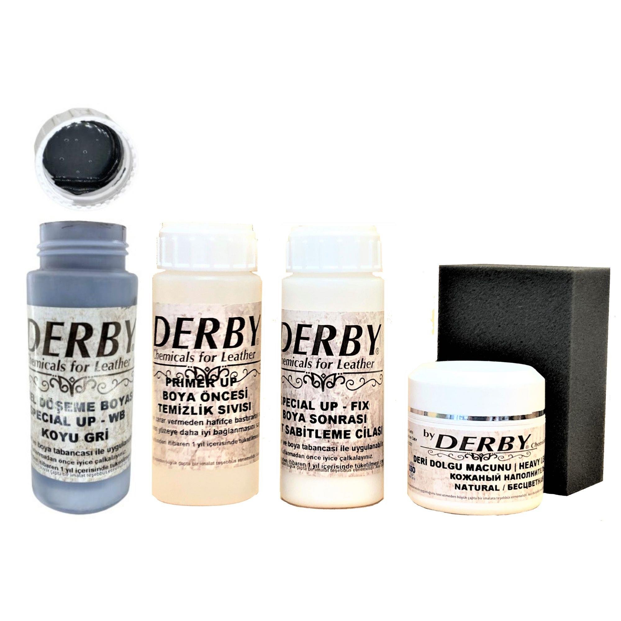 Derby Deri Boyama ve Bakım Seti - 4'lü Set