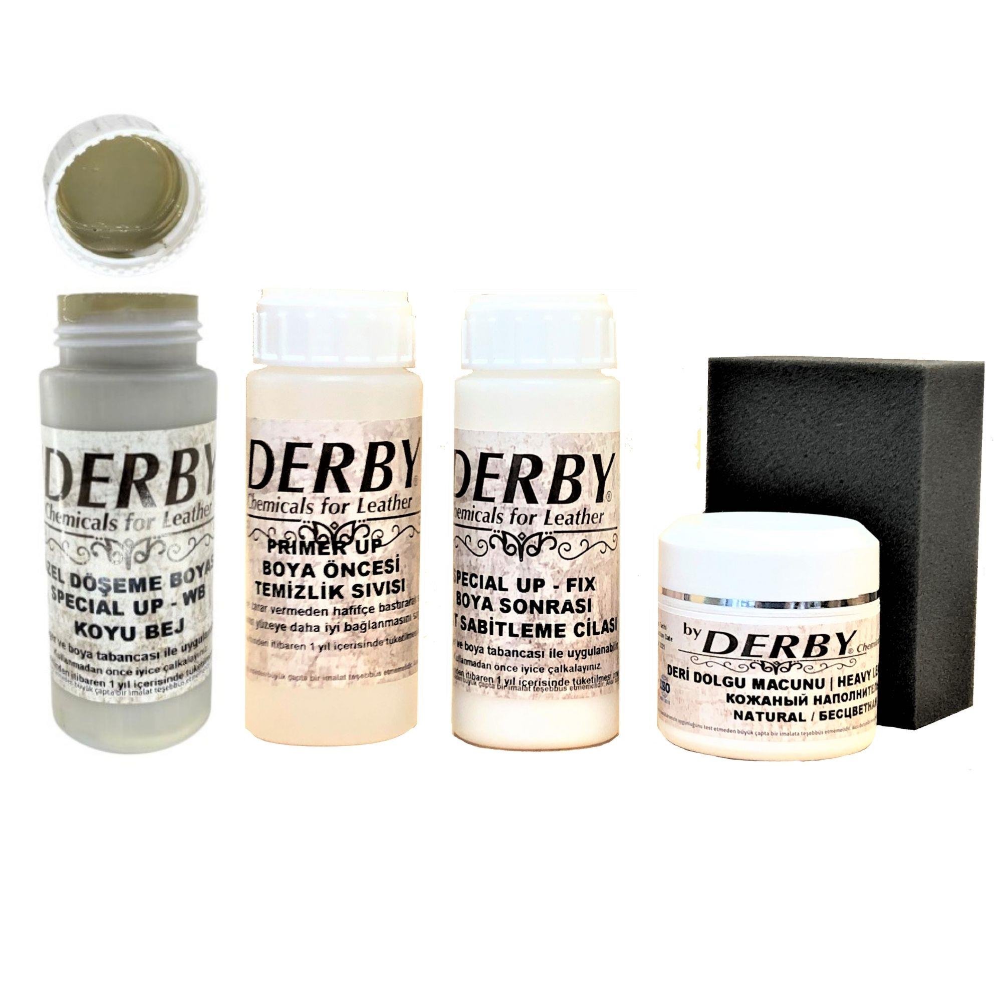 Derby Deri Boyama ve Bakım Seti - 4'lü Set