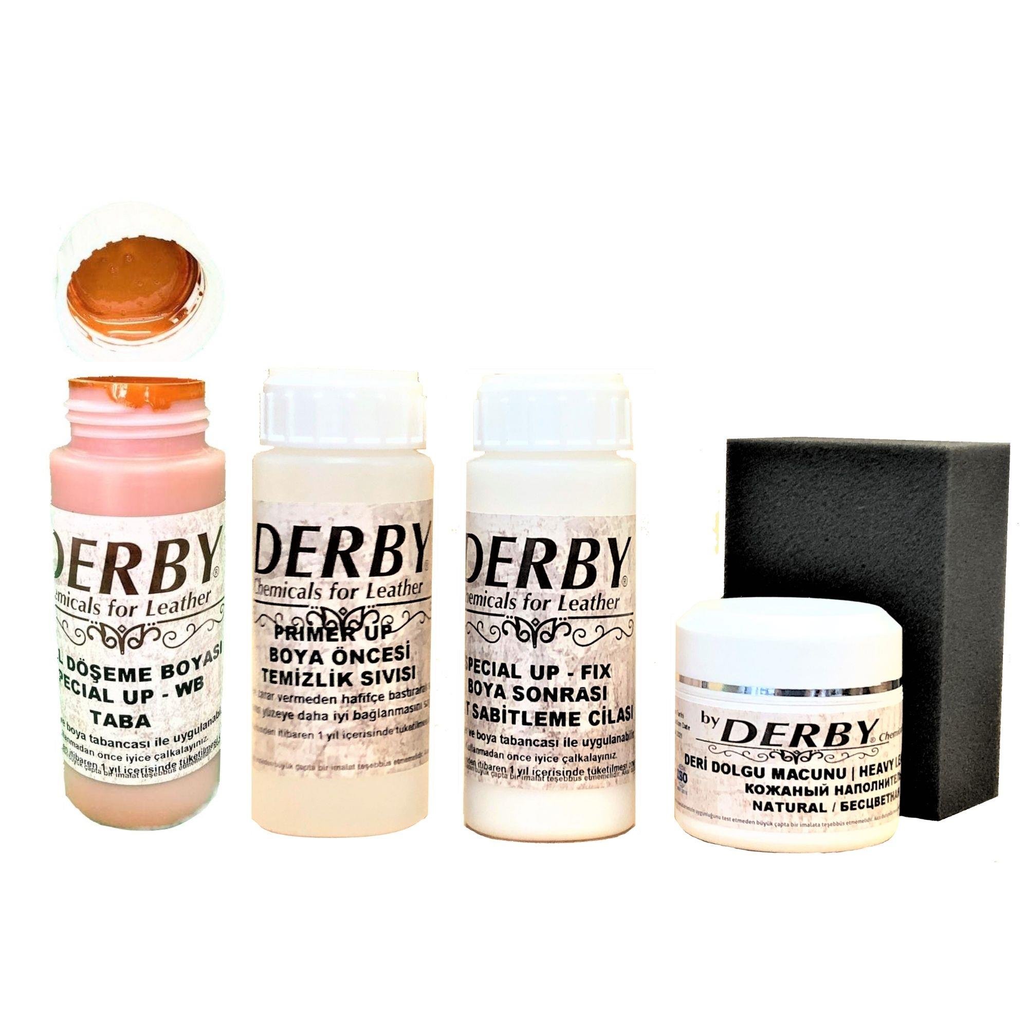Derby Deri Boyama ve Bakım Seti - 4'lü Set