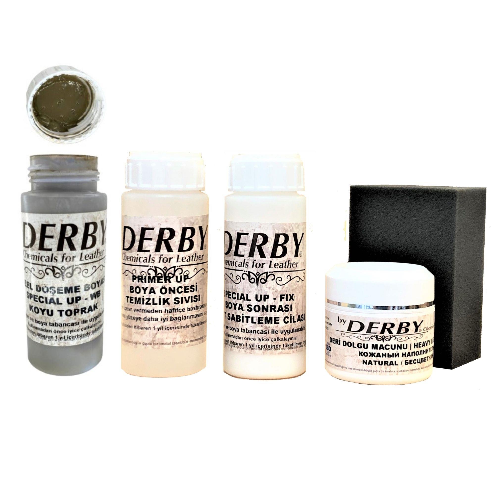 Derby Deri Boyama ve Bakım Seti - 4'lü Set