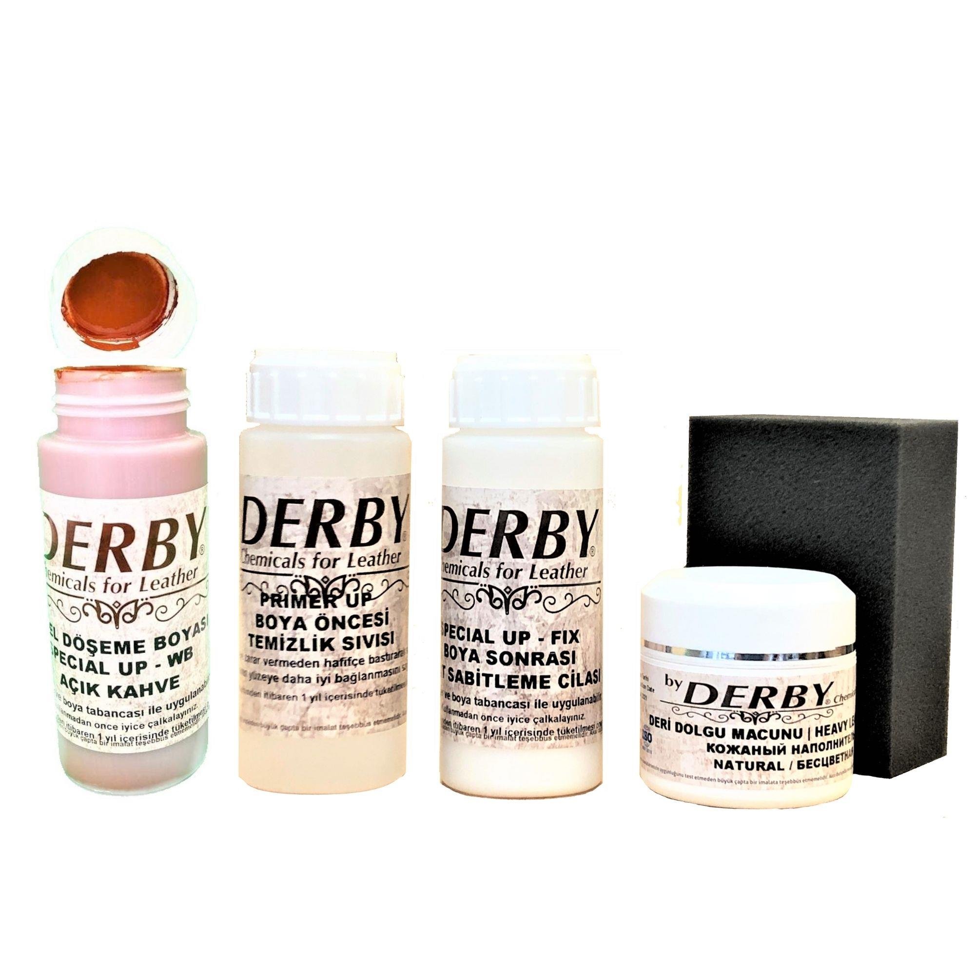 Derby Deri Boyama ve Bakım Seti - 4'lü Set