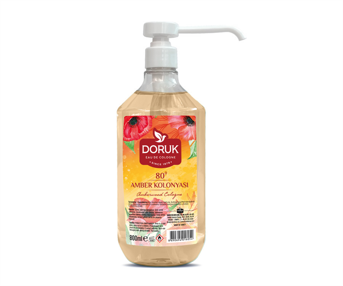 Doruk Amber Kolonyası 80° Püskürtmeli 800 ml