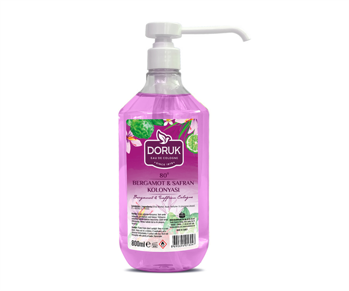 Doruk Bergamot & Safran Kolonyası 80° Püskürtmeli 800 ml