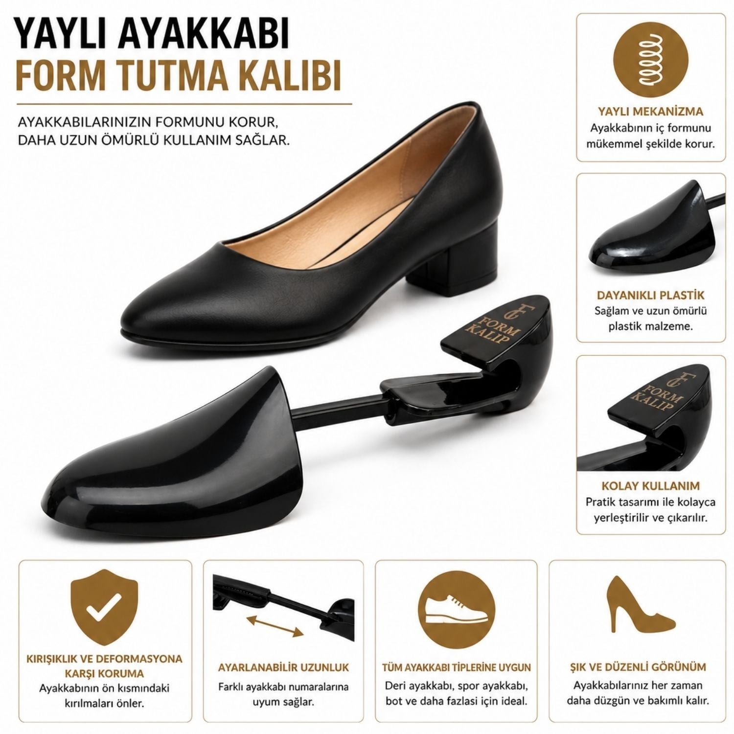 FormKalıp Yaylı Ayakkabı Kalıbı, Çift Yönlü Yaylı Kalıp