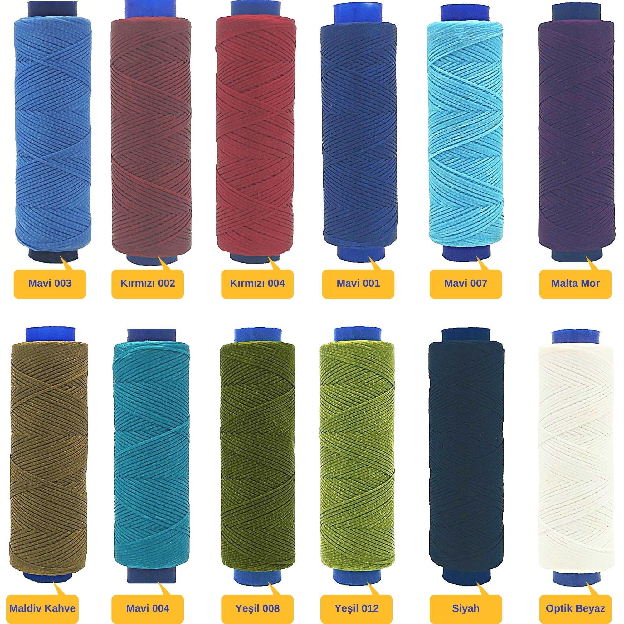 İpek's Mumlu İp 1 mm-100 mt Mumlu İplik Takı Deri Hobi Saraç İpliği Çanta İpi