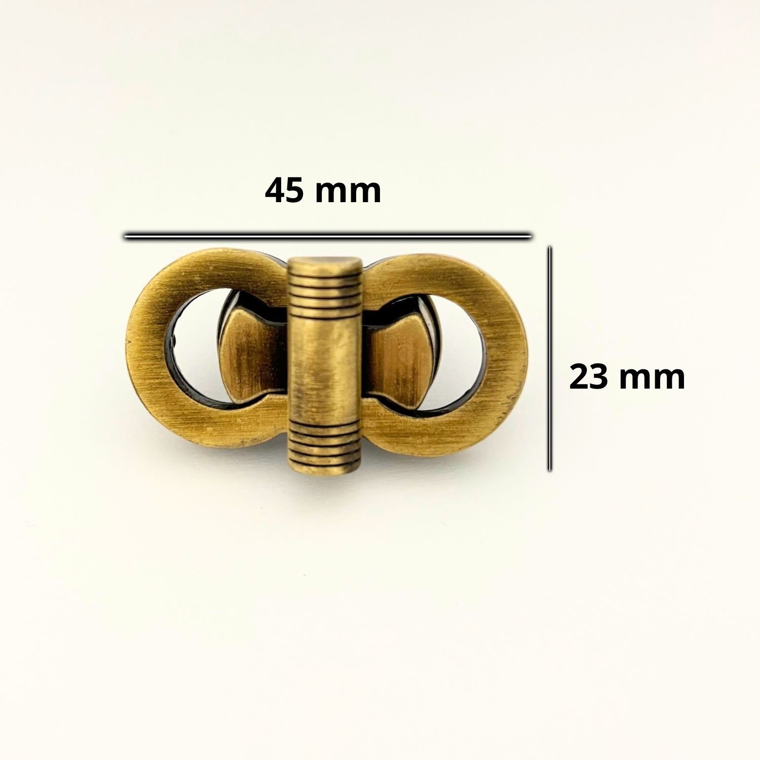 Kelebek Çevirmeli Metal Çanta Kilidi 23x45mm, Çanta Aksesuarı 1 Adet