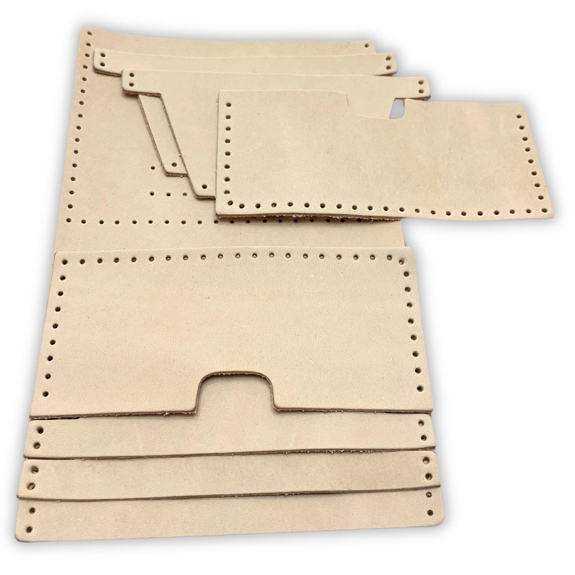 Nil 6'lı Kartlık Hakiki Deri Cüzdan Kendin Yap Seti, Diy Parça Deri Hobi Kit