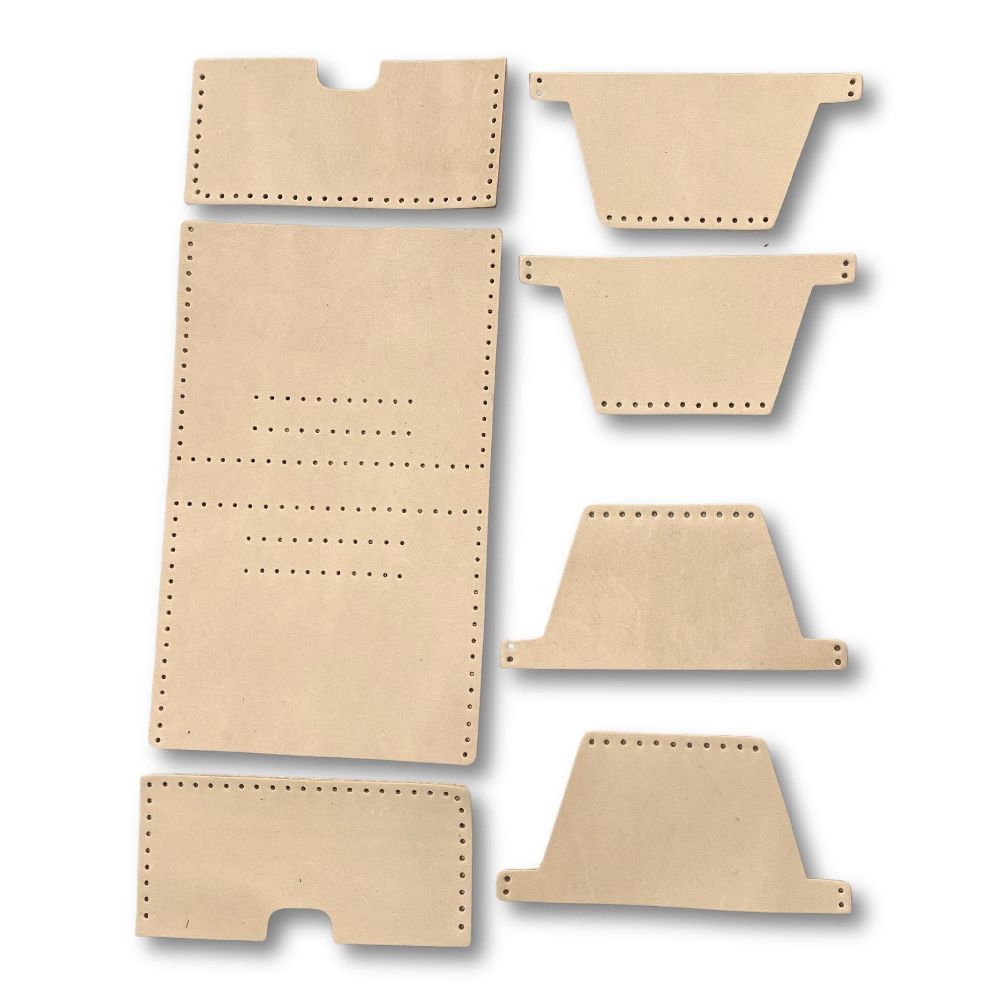 Nil 6'lı Kartlık Hakiki Deri Cüzdan Kendin Yap Seti, Diy Parça Deri Hobi Kit