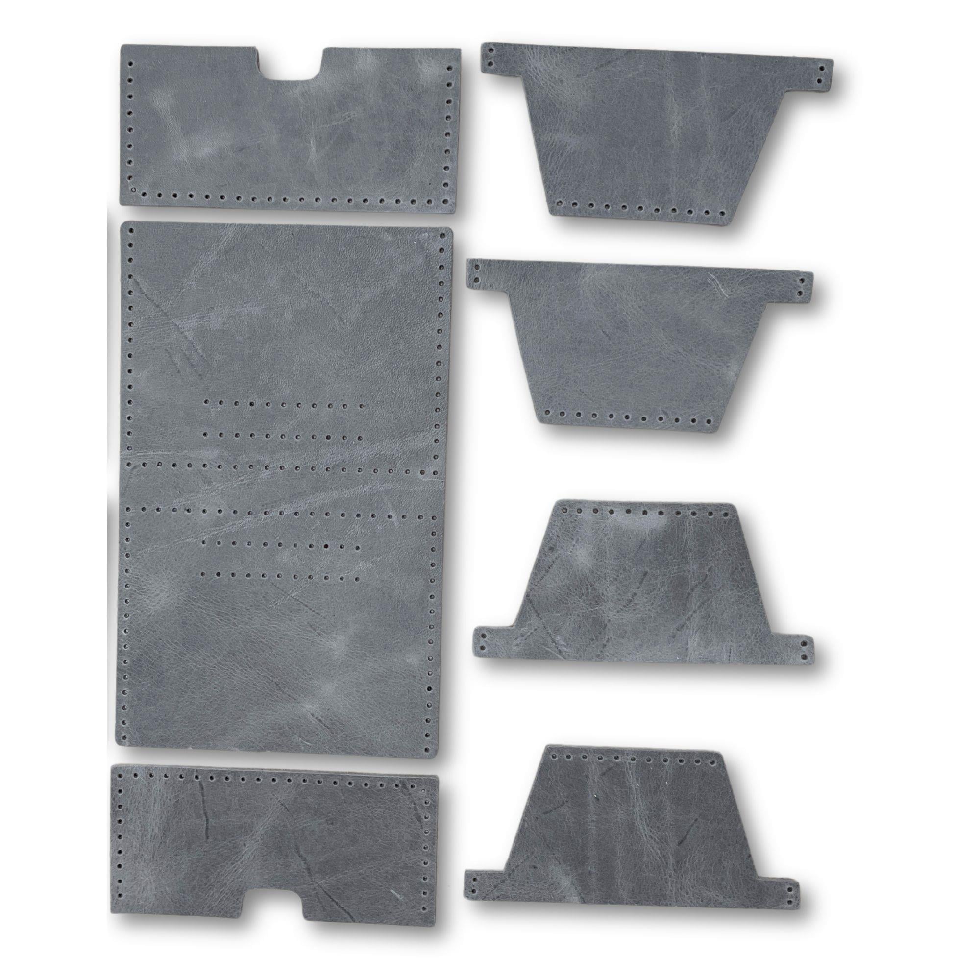 Nil 6'lı Kartlık Hakiki Deri Cüzdan Kendin Yap Seti, Diy Parça Deri Hobi Kit