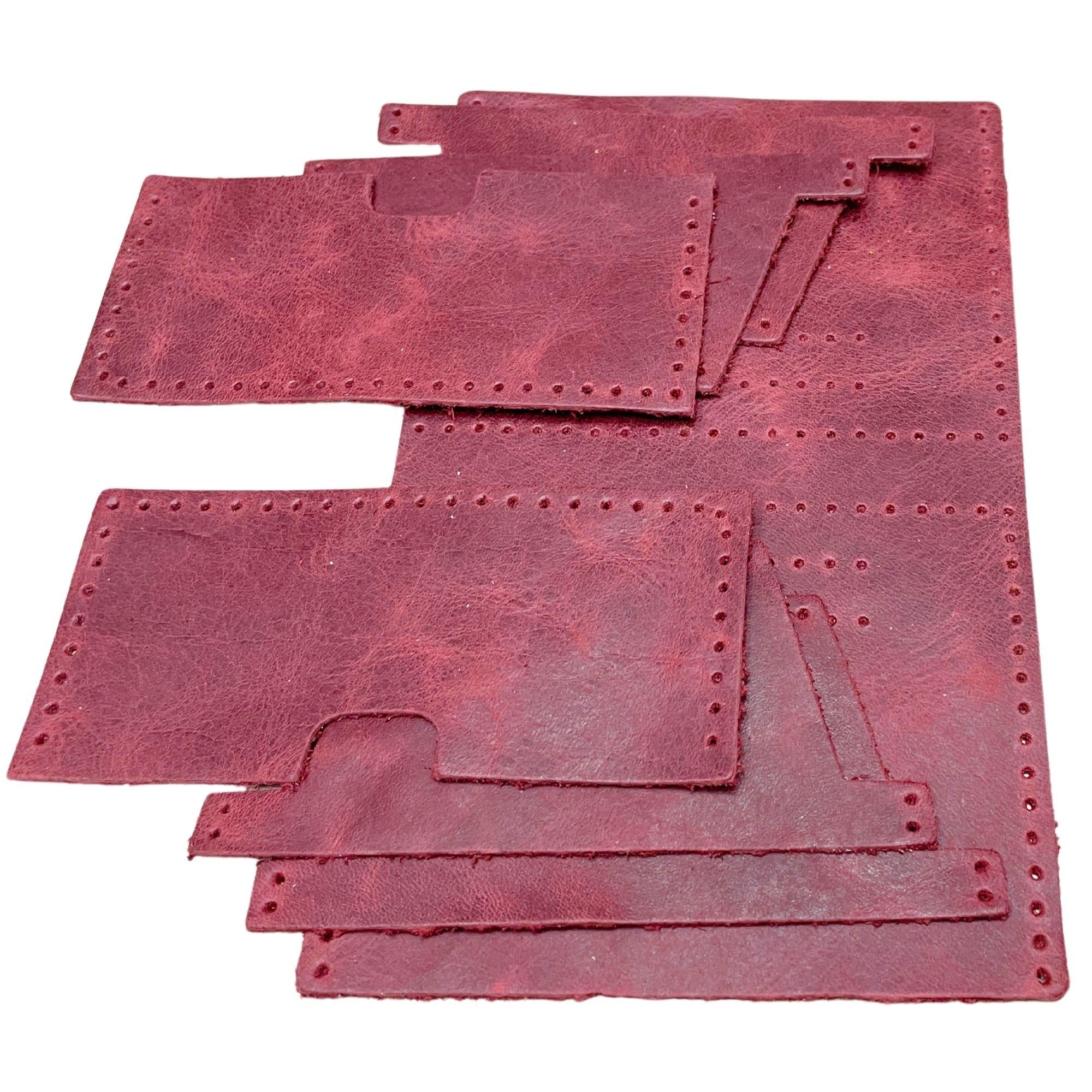 Nil 6'lı Kartlık Hakiki Deri Cüzdan Kendin Yap Seti, Diy Parça Deri Hobi Kit