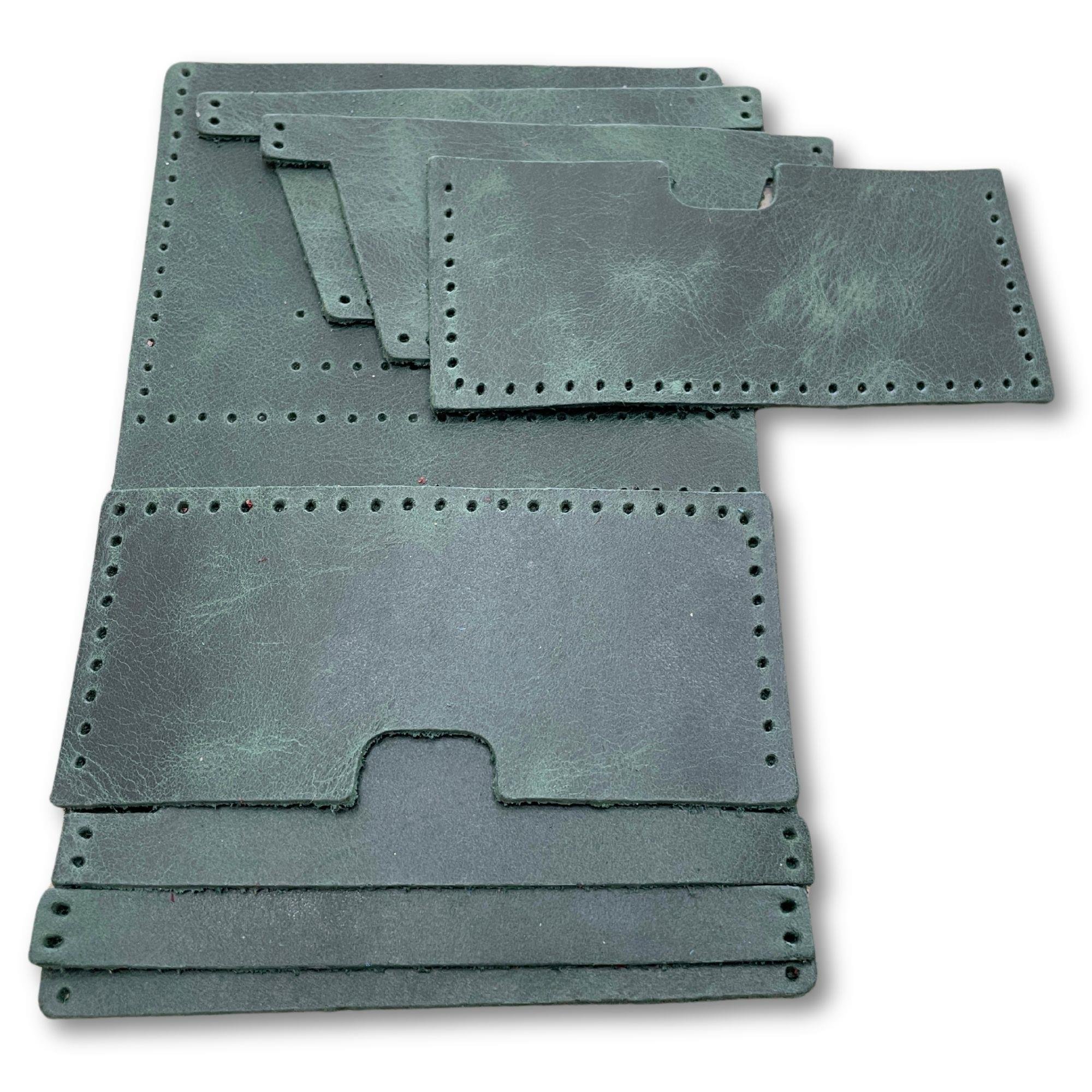 Nil 6'lı Kartlık Hakiki Deri Cüzdan Kendin Yap Seti, Diy Parça Deri Hobi Kit