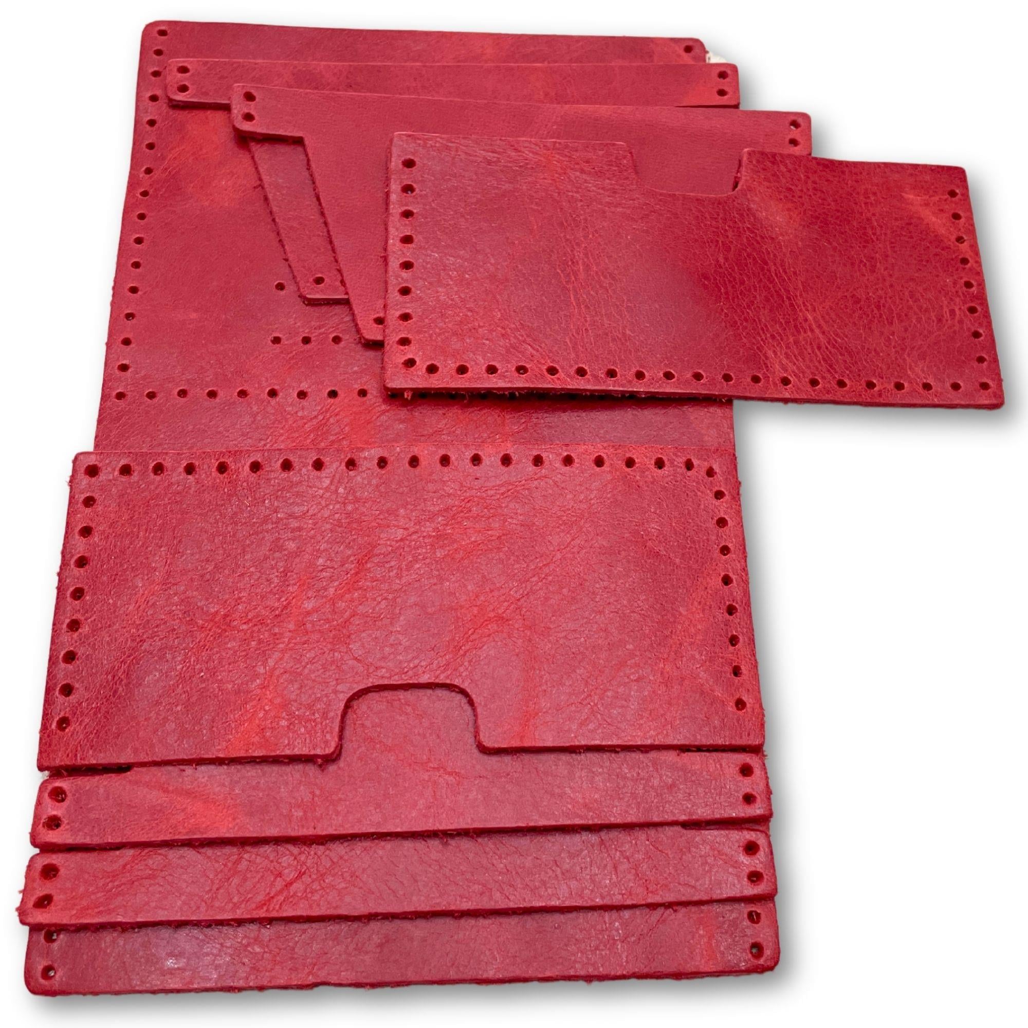 Nil 6'lı Kartlık Hakiki Deri Cüzdan Kendin Yap Seti, Diy Parça Deri Hobi Kit