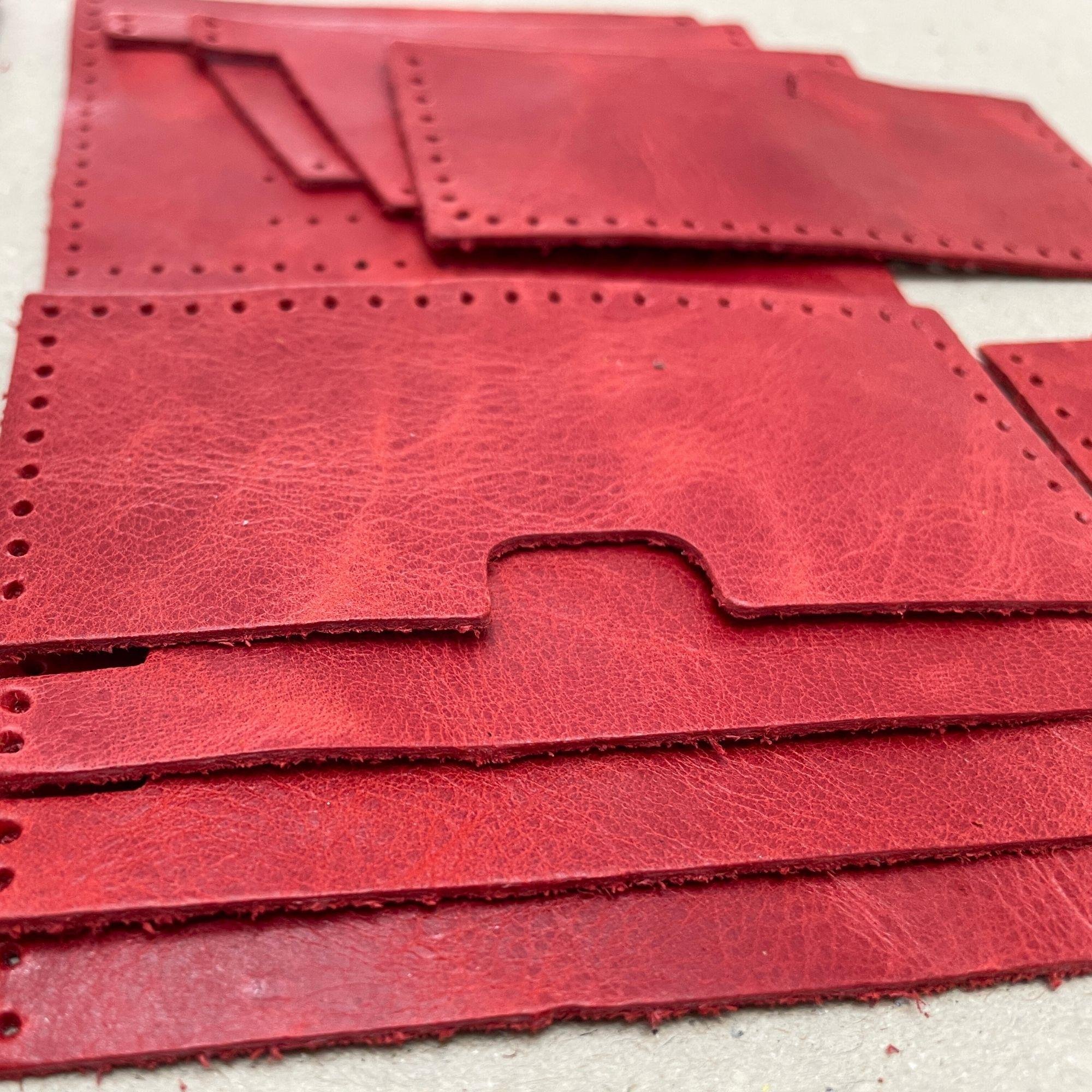 Nil 6'lı Kartlık Hakiki Deri Cüzdan Kendin Yap Seti, Diy Parça Deri Hobi Kit