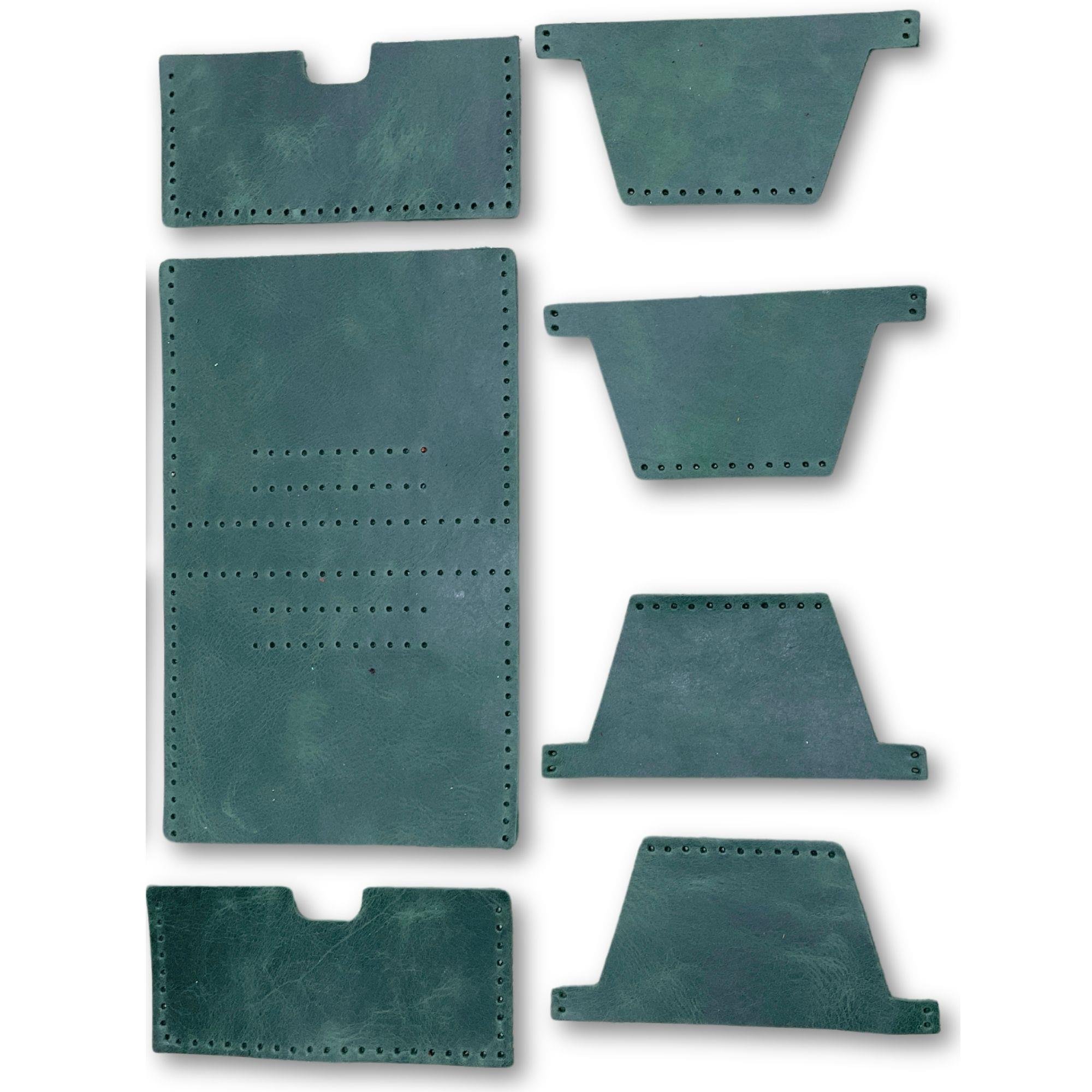 Nil 6'lı Kartlık Hakiki Deri Cüzdan Kendin Yap Seti, Diy Parça Deri Hobi Kit