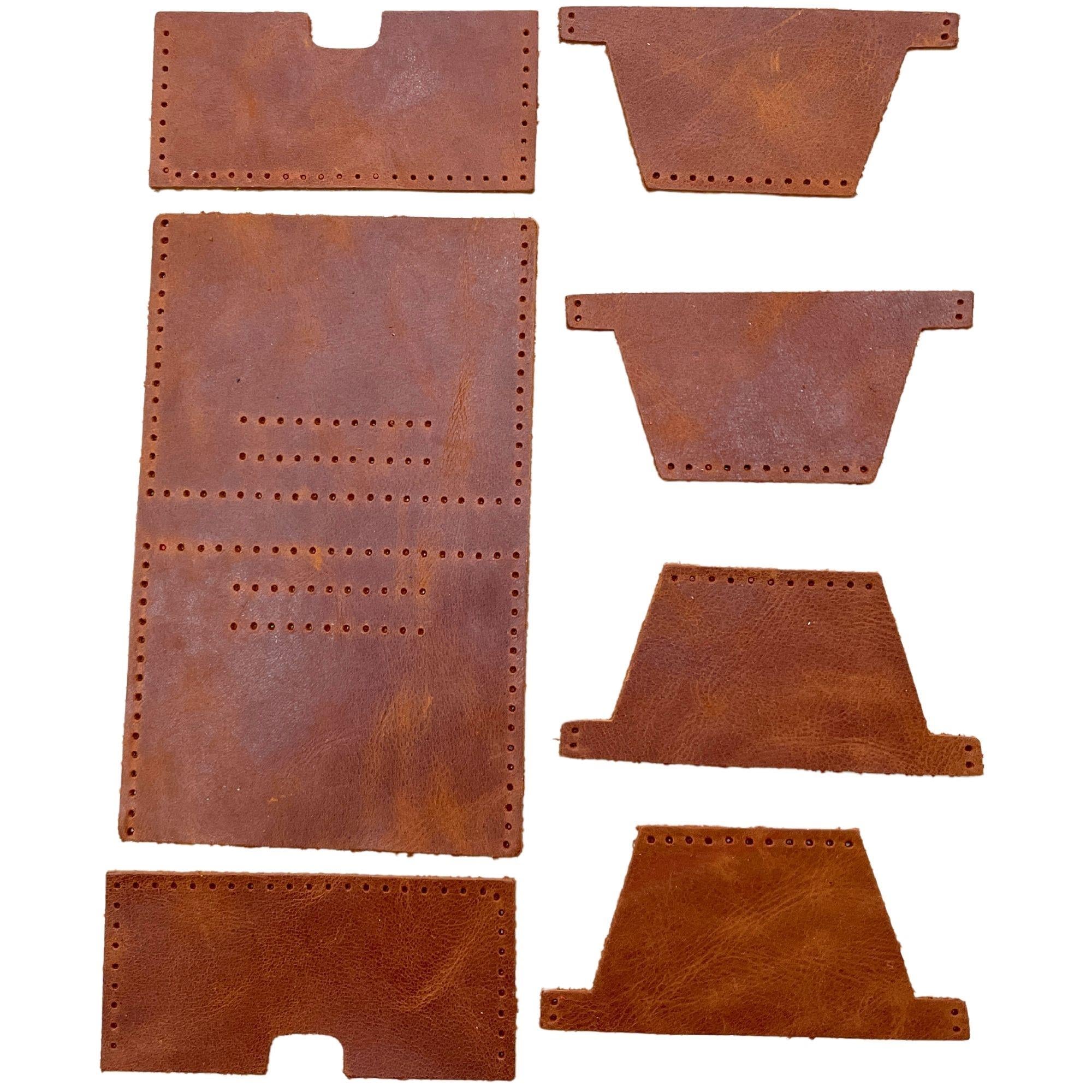 Nil 6'lı Kartlık Hakiki Deri Cüzdan Kendin Yap Seti, Diy Parça Deri Hobi Kit