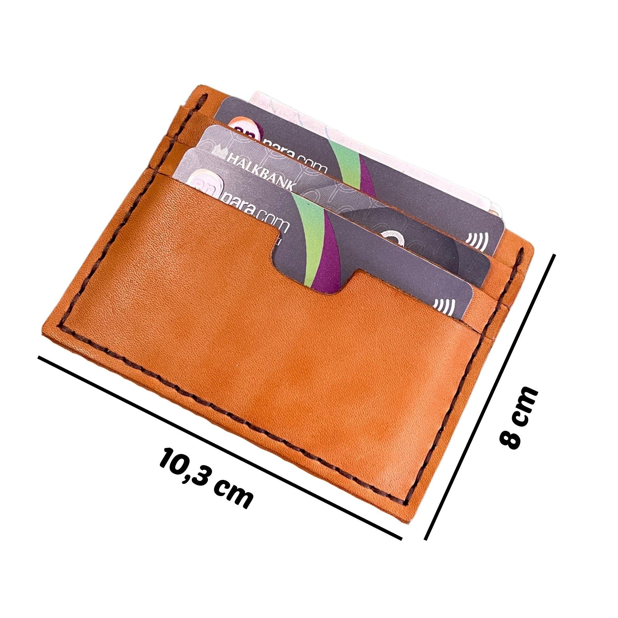 Nil 6'lı Kartlık Hakiki Deri Cüzdan Kendin Yap Seti, Diy Parça Deri Hobi Kit