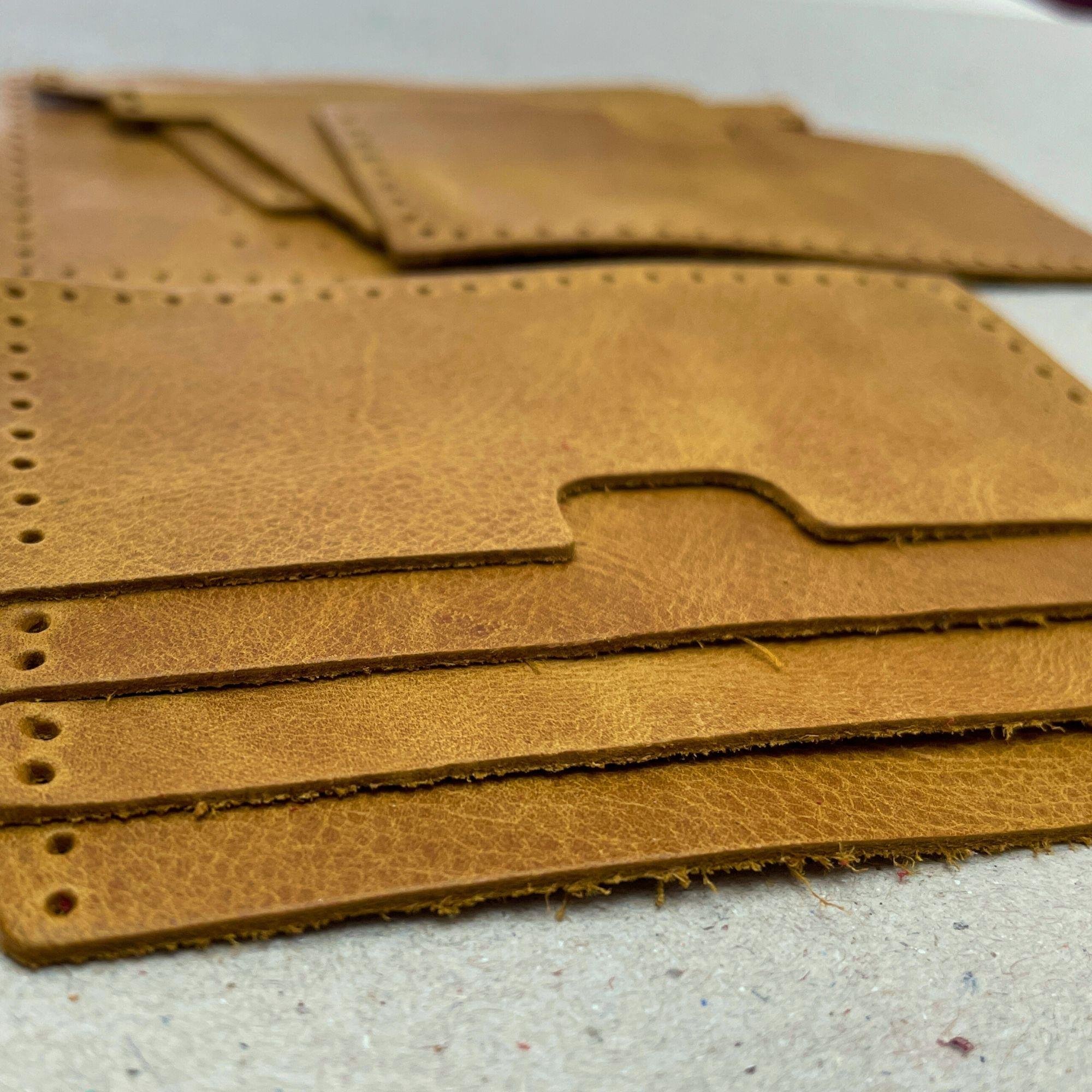 Nil 6'lı Kartlık Hakiki Deri Cüzdan Kendin Yap Seti, Diy Parça Deri Hobi Kit