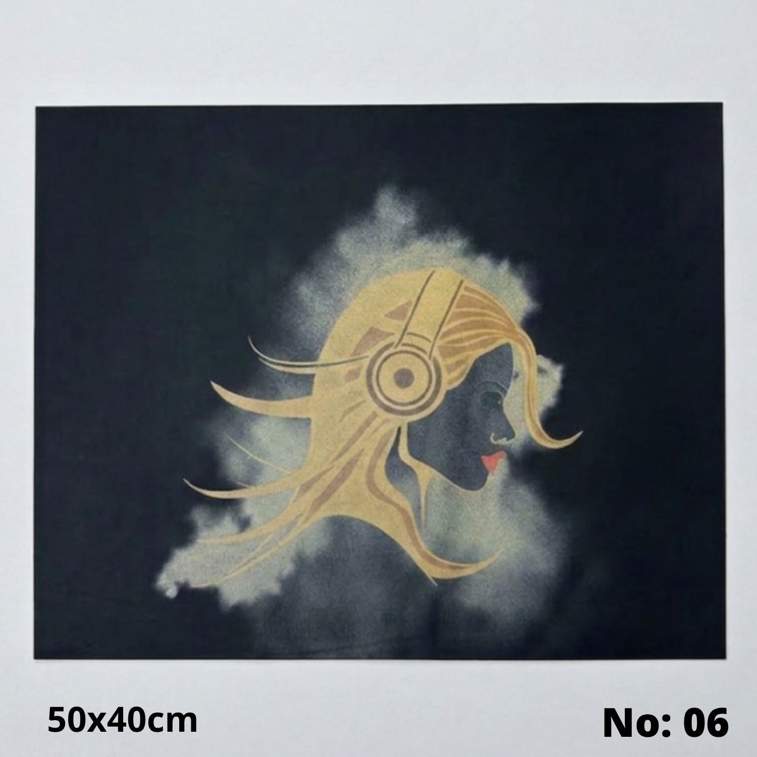 No:06 Özel Desen Baskılı Hakiki Deri Parça (50x40 cm, 1.4-1.6mm) - Hobi ve Craft Derisi