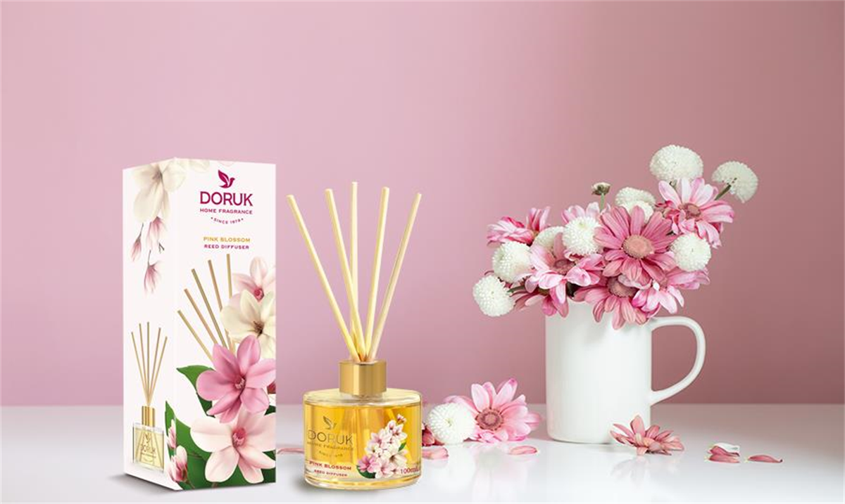Pink Blossom Bambu Çubuklu Oda Parfümü 100ml, Gül vb. Çiçek Oda Kokusu