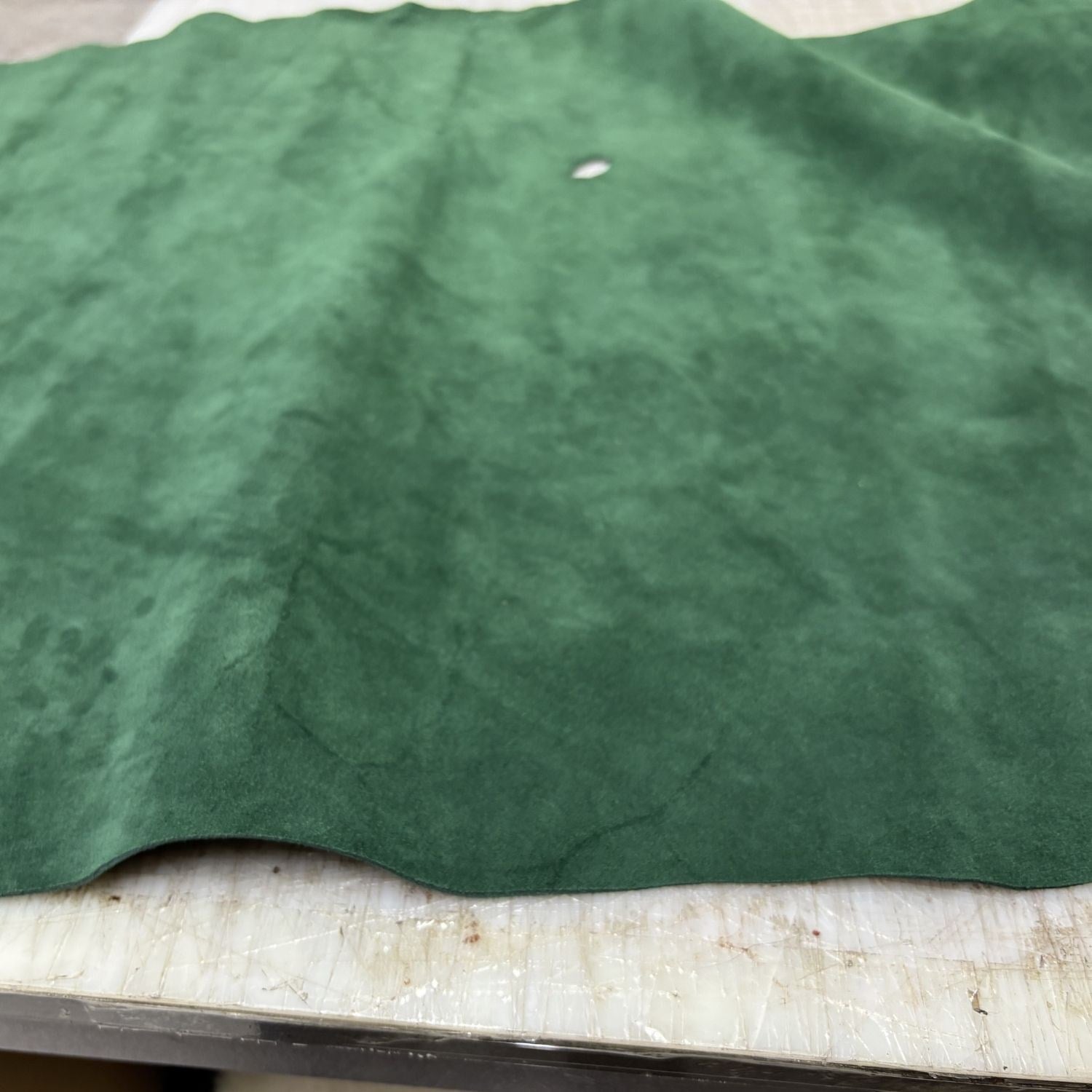Süet Dana Derisi Yesil 1.4-1.6 mm, Deri Hobi İçin Hakiki Parça Deri 