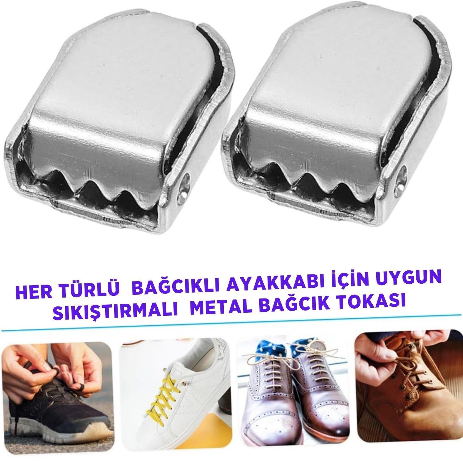 Süper Pratik TakBırak Akıllı Bağcık, Bağlanma Gerektirmeyen Lastikli Bot Ayakkabı Bağcığı, 1 Çift