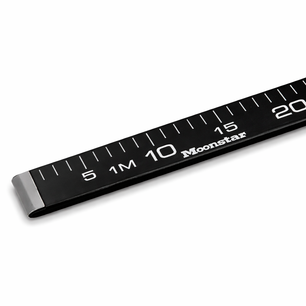 Ahşap Manifatura Cetveli Paslanmaz Demirli 1 Metre (100cm) Siyah (Ağaç)