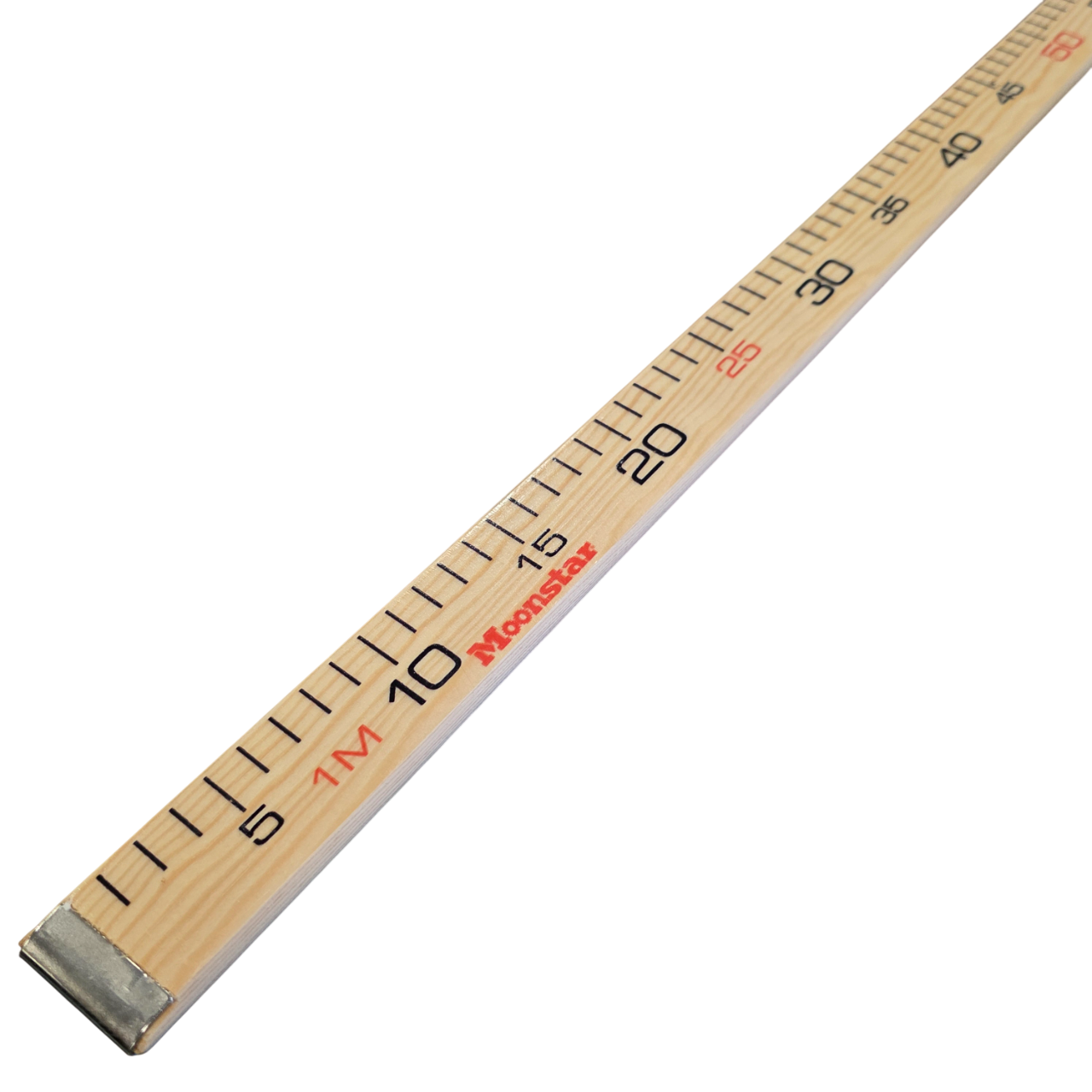 Ahşap Manifatura Cetveli Paslanmaz Demirli 1 Metre (100cm) Doğal (Ağaç)