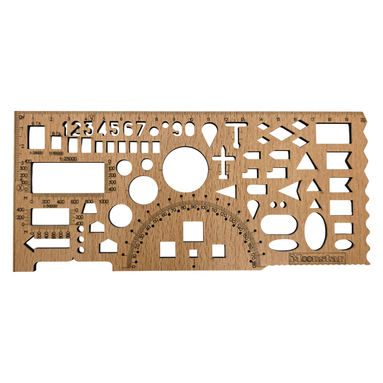 Çok Amaçlı Geometrik Çizim Cetveli 20cm