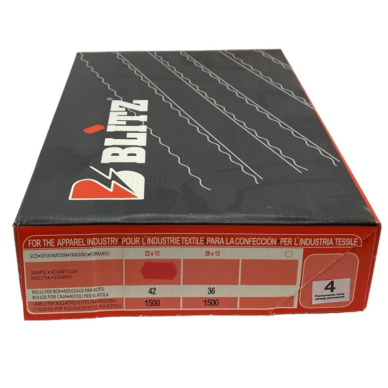 Etiketleme Makinesi 4 No Kırmızı Etiket / 12X22 42ADET