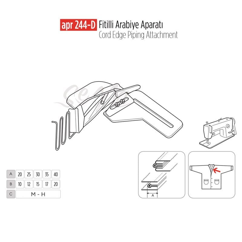 Fitilli Arabiye Apara 25x12mm / APR 244-D