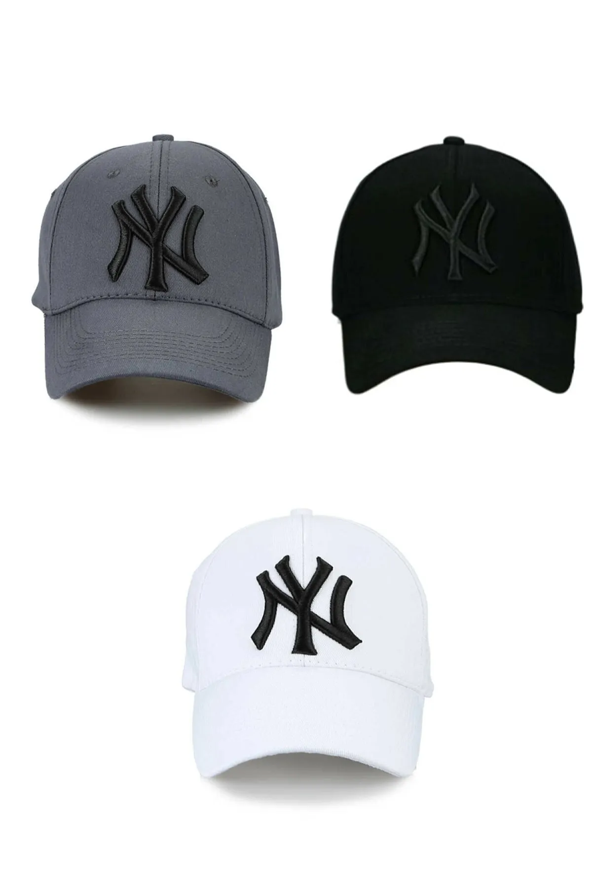 New York Unisex 3'Lü Şapka