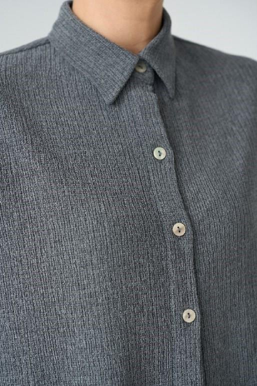 Arkası Uzun Dokuma Gömlek QS241031