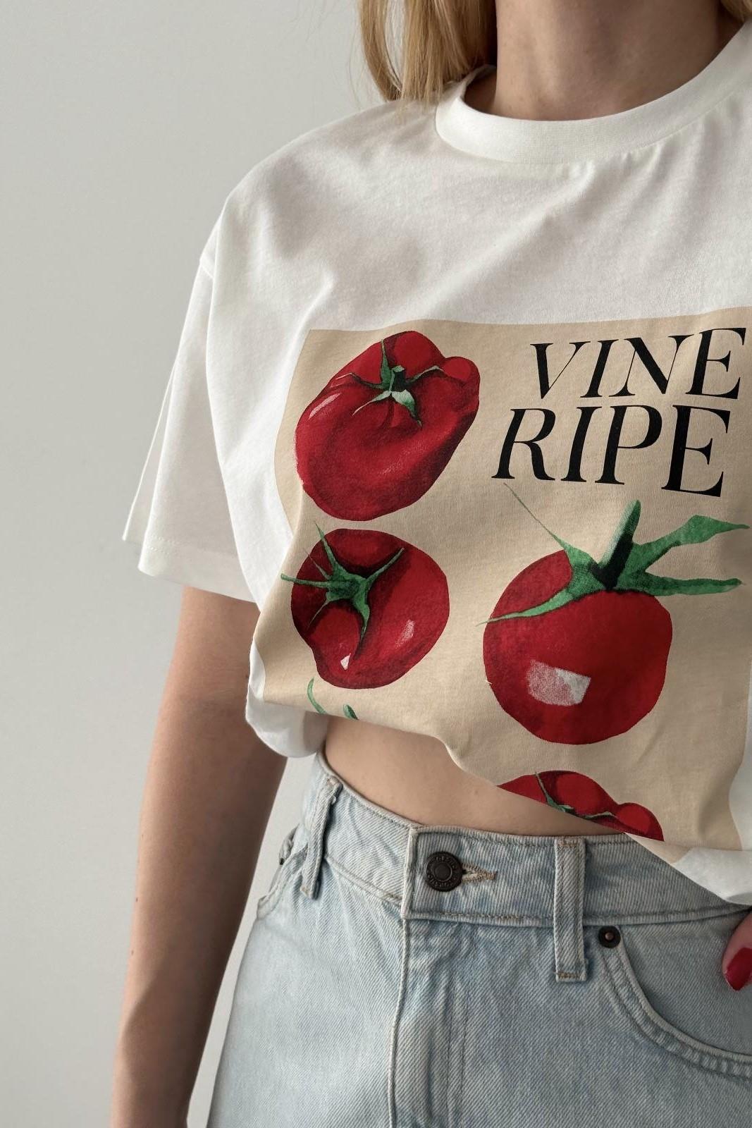 Baskı Nakış Detaylı T-shirt QZ00500