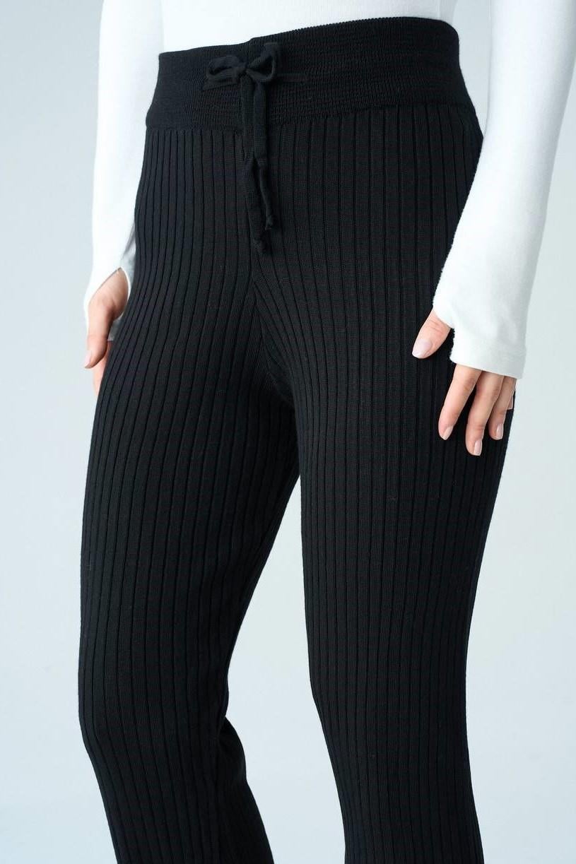 Beli Bağlamalı Triko Pantolon QS241011