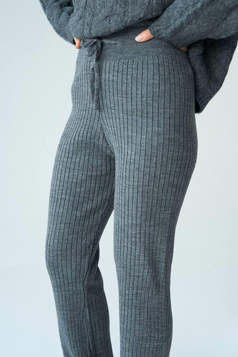 Beli Bağlamalı Triko Pantolon QS241011