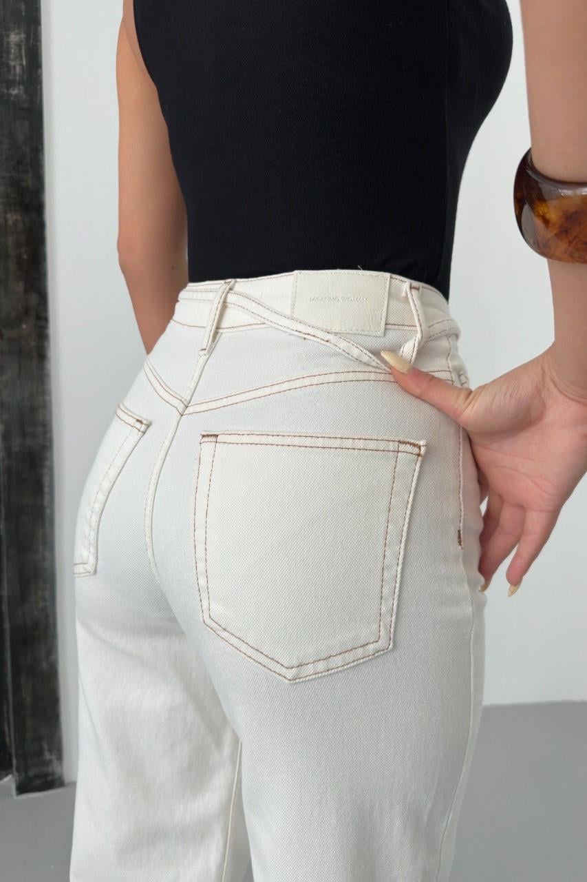 Beli Kuşaklı Wide Leg Jean LC8012