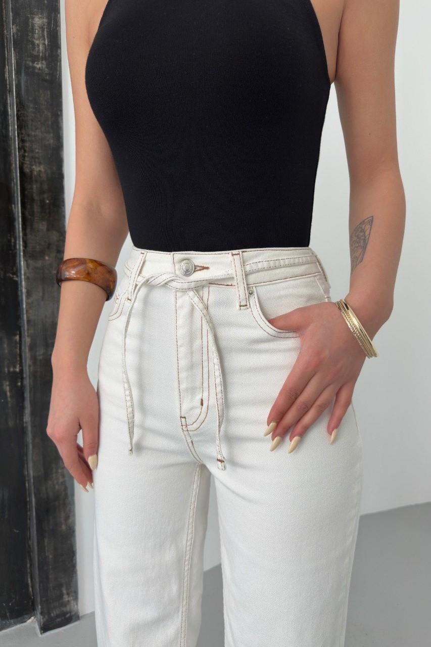 Beli Kuşaklı Wide Leg Jean LC8012