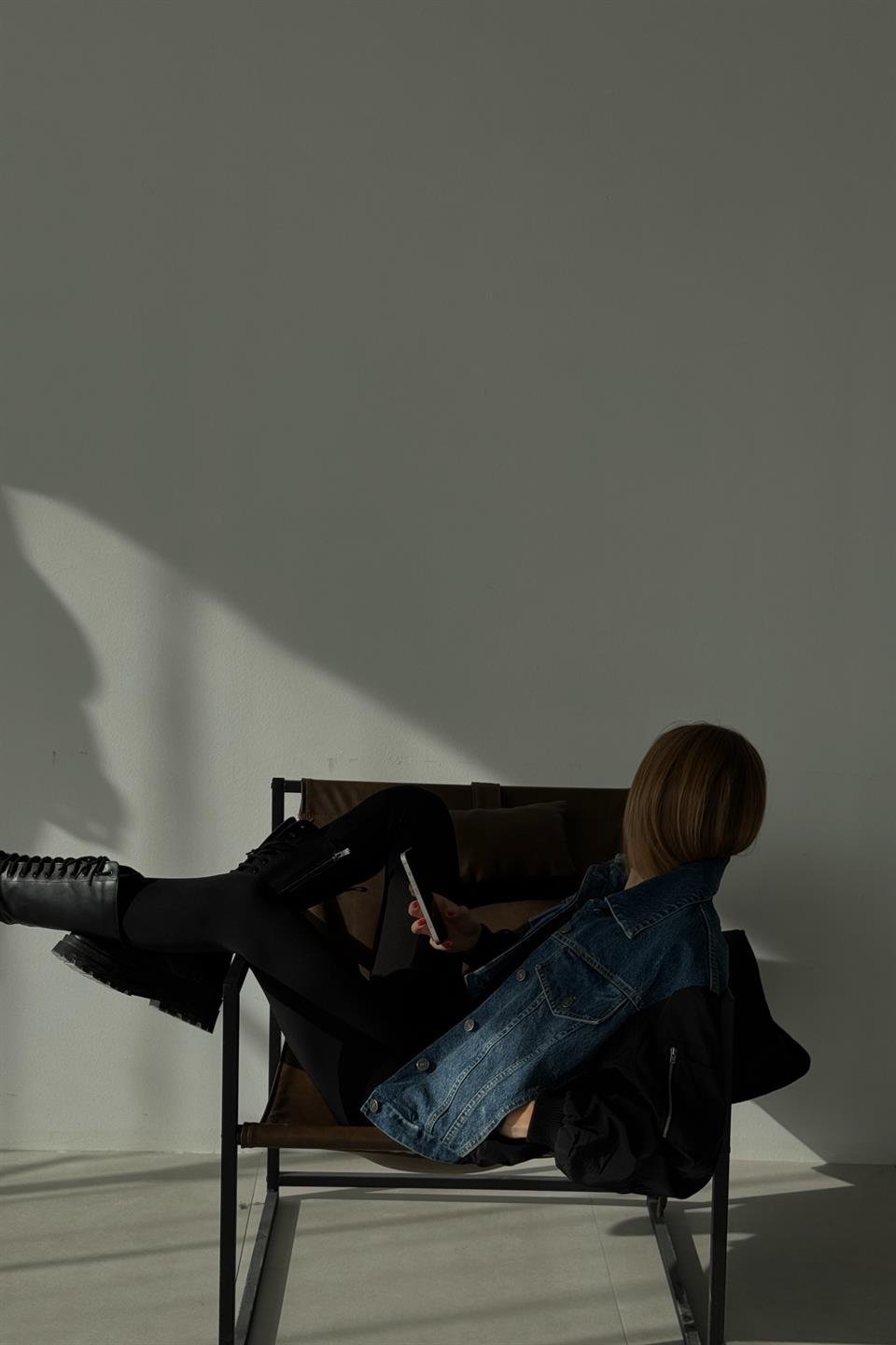 Beli Lastikli Jean Detaylı Bomber Mont RB99067