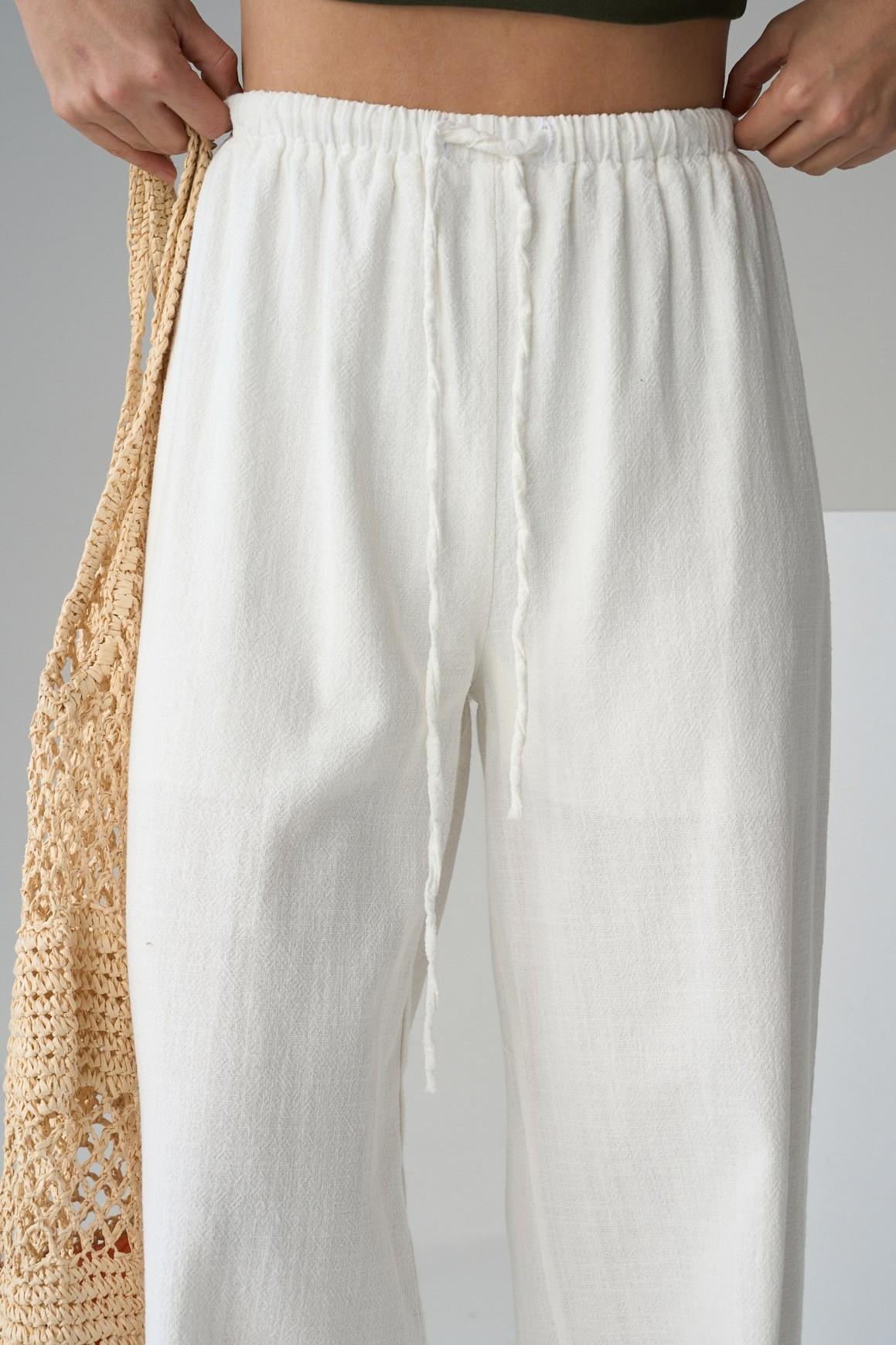 Beli Lastikli Keten Pantolon QS251005
