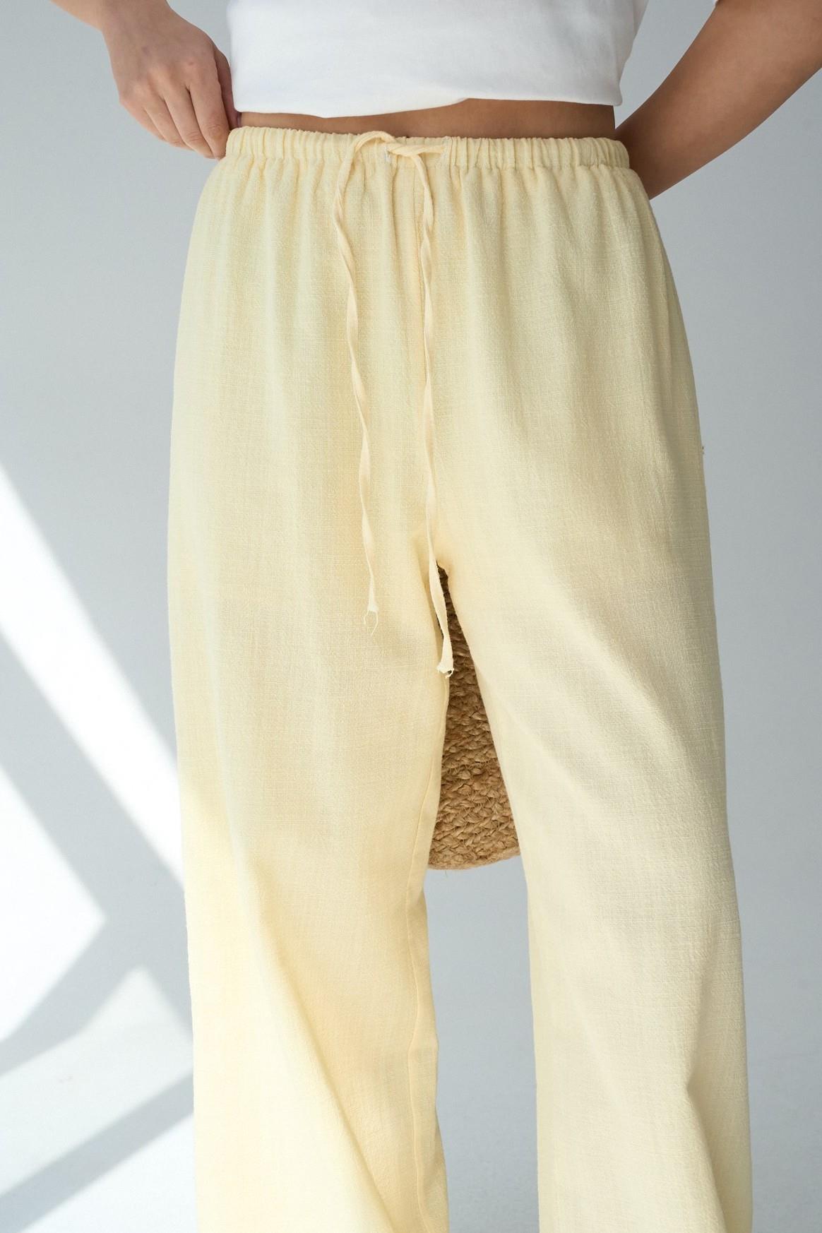 Beli Lastikli Keten Pantolon QS251005