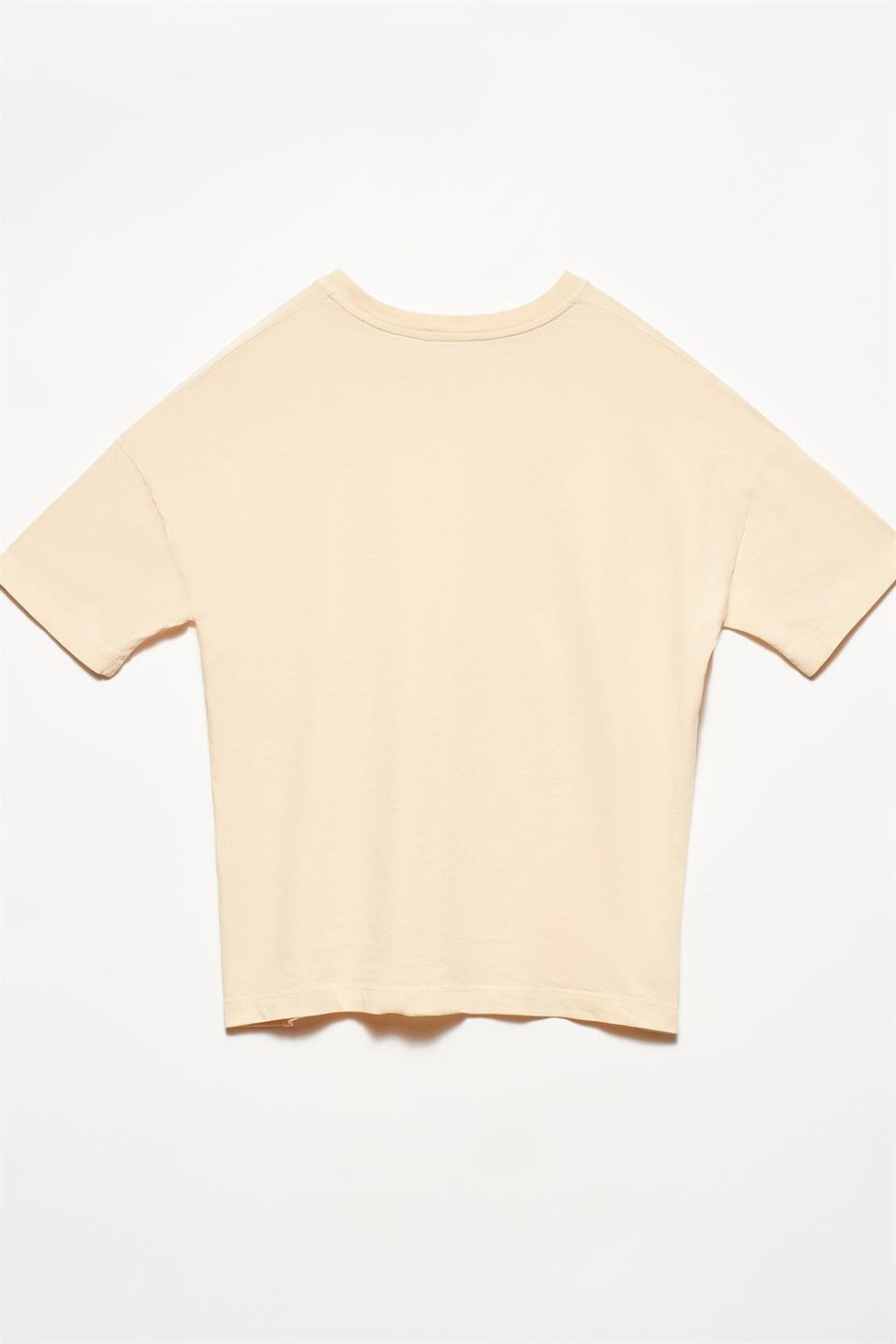 Bisiklet Yaka Basic T-shirt DL3683