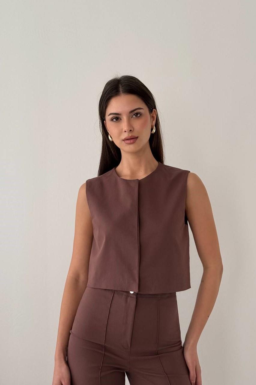 Çıtçıtlı Gabardin Yelek Pantolon Takım HYL9200