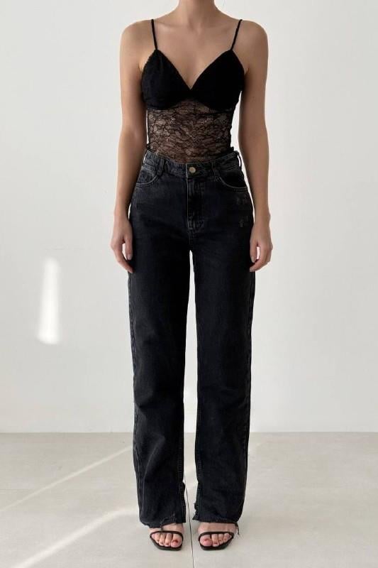 Dantelli İp Askılı Bodysuit QZ00015
