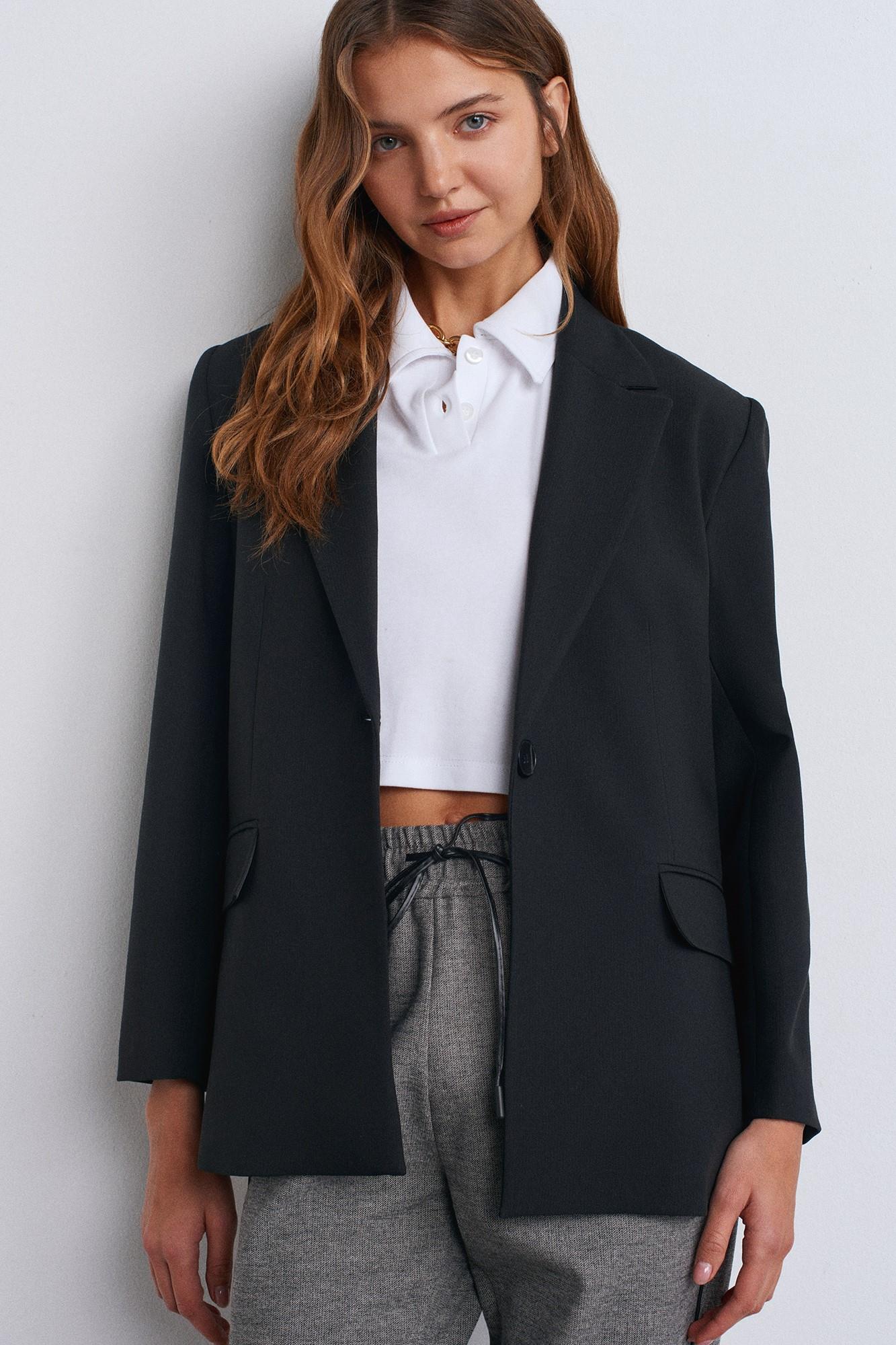 Kapaklı Cepli Fit Blazer Ceket DL60761