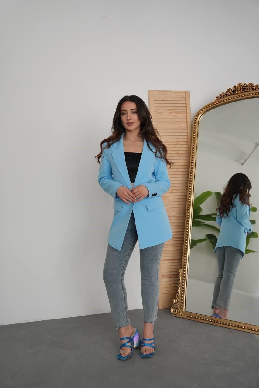 Kapaklı Cepli Tek Düğme Blazer Ceket HYL3133
