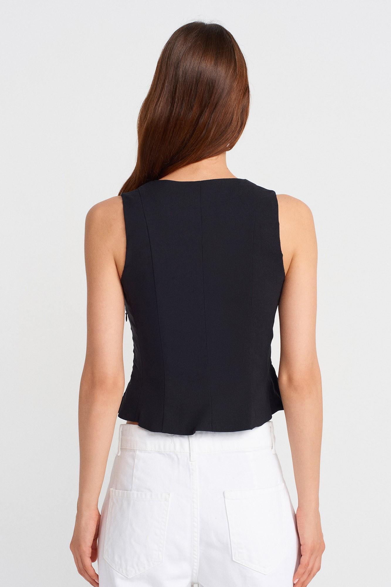 Kare Yaka Peplum Korse Top DL50860